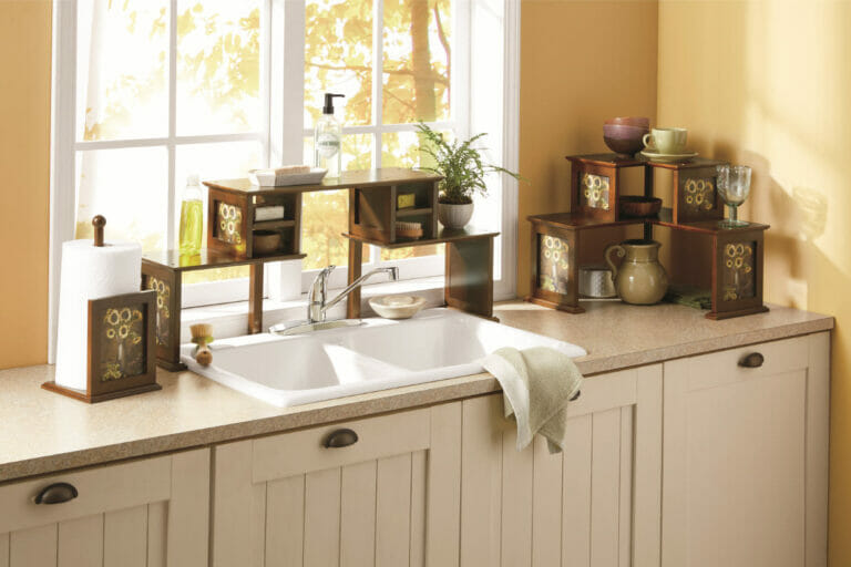 Kitchen Sink and Window Space Saver and Shelves